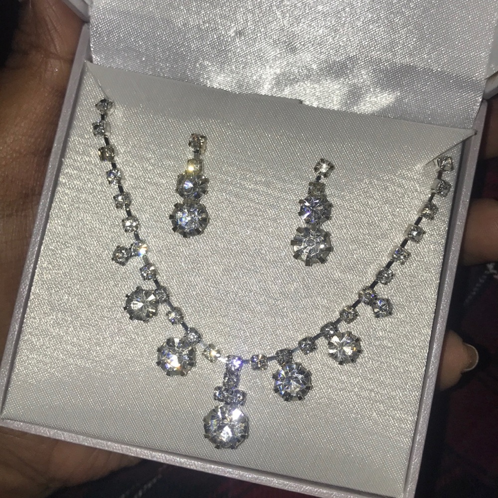 Crystal Necklace and Earring set